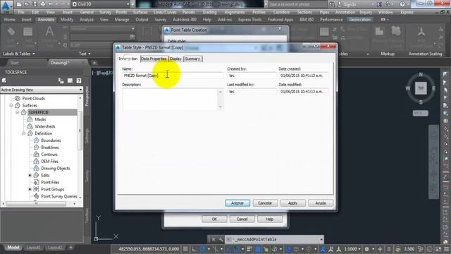 AUTOCAD CIVIL 3D 2016 SESION 2 CREACION DE LA SUPERFICIE Y EL CUADRO DE PUNTOS смотреть онлайн