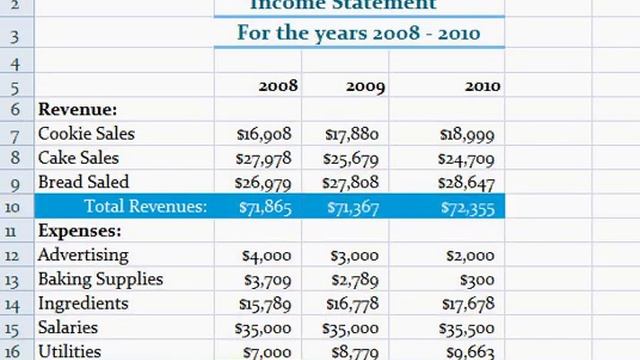 Finding The Total Expenses, Total Revenue And Net Income (Loss) In Excel смотреть онлайн
