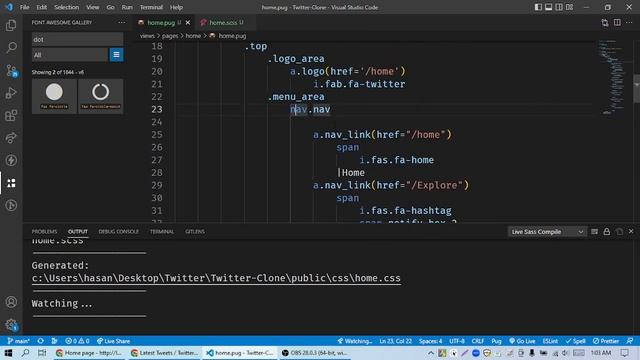 ?15. Nav Menu Design | Full Stack Twitter Clone with Node, Express, MongoDB, Socket.io, Pug.js смотреть онлайн