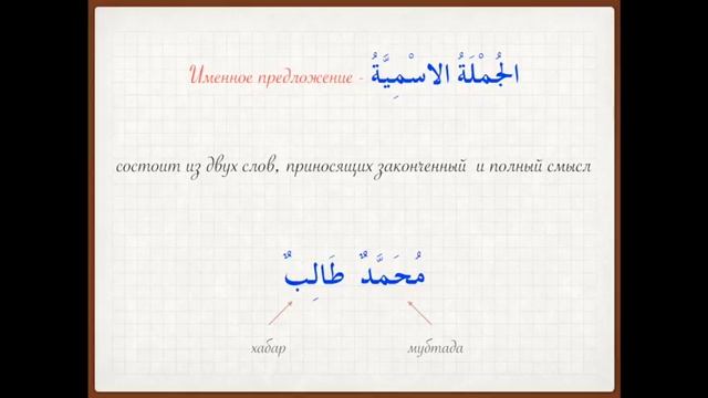 6) МЕДИНСКИЙ КУРС - 1 КНИГА - 6 УРОК. Эта. Именное Предложение (Джумля Исмийя). смотреть онлайн