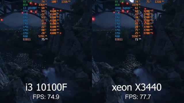 i3 10100F vs Xeon X3440 OC 3.7Ghz смотреть онлайн