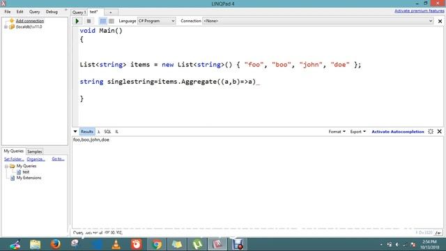 Concat all strings inside a List type string using LINQ смотреть онлайн