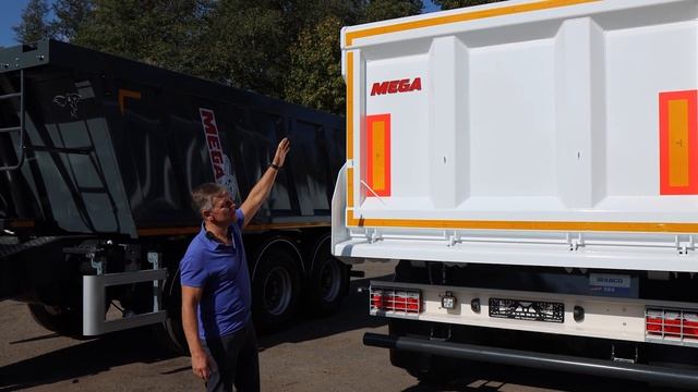 Самосвальный прицеп MEGA 18 м3 | Центральное расположение осей | Пневматика WABCO | Оси BPW смотреть онлайн