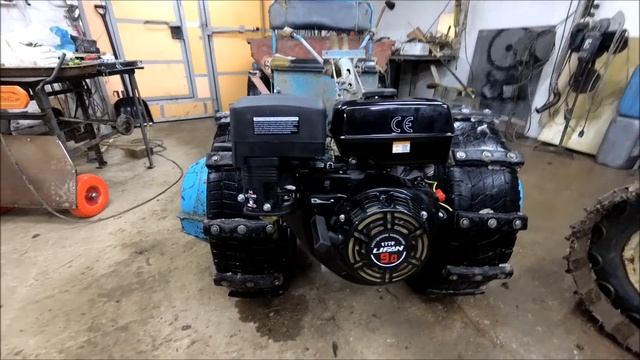 Мотоблок МТЗ-05. Замена двигателя УД-15 на новый Лифан 177F. смотреть онлайн