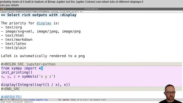 Jupyter + org-mode in scimax смотреть онлайн