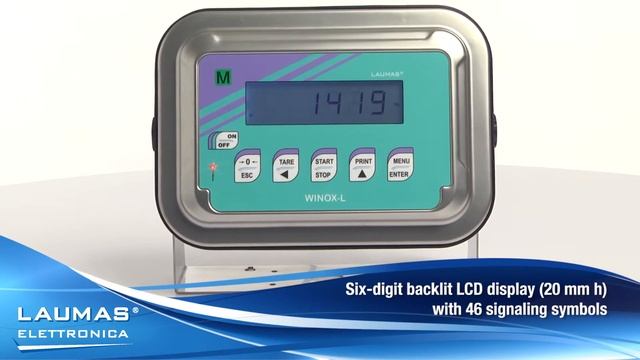 WINOXL - stainless steel weight indicator with LCD display IP68 (IP69K) - LAUMAS смотреть онлайн
