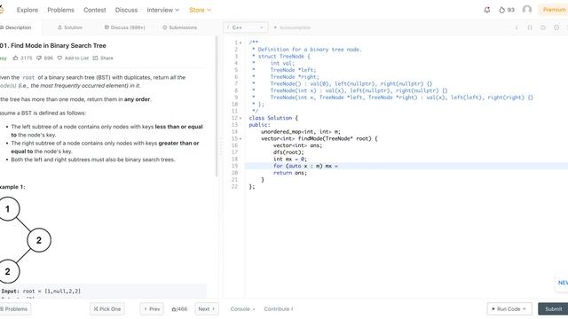 LeetCode November Daily - Day 01 - 501. Find Mode in Binary Search Tree смотреть онлайн