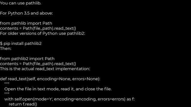 Python :Does reading an entire file leave the file handle open?(5solution) смотреть онлайн