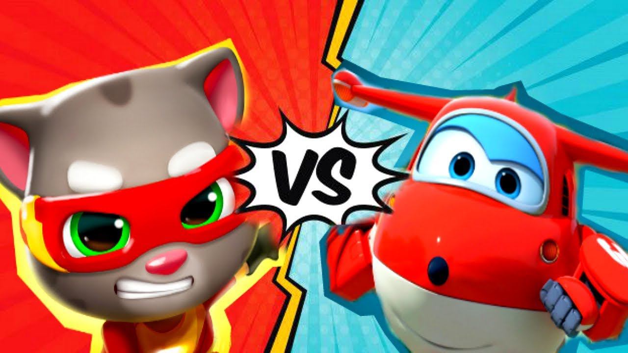 Том Погоня Героев vs Супер Крылья Джетт и его Друзья Talking Tom Hero Dash лучше Бег за золотом смотреть онлайн
