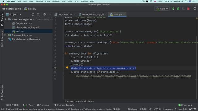Day 25 - Working with CSV Data and the Pandas Library 6 U.S. States Game Part 2_ Challenge with .csv смотреть онлайн