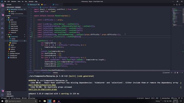 7. Making Counters and Handling Bugs | React Card Flipping Memory Game | Parenthesis смотреть онлайн