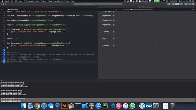 Classes vs Structs Swift смотреть онлайн