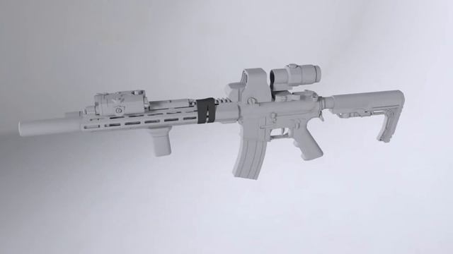 unfinished Tactical AR-15 3D model review смотреть онлайн
