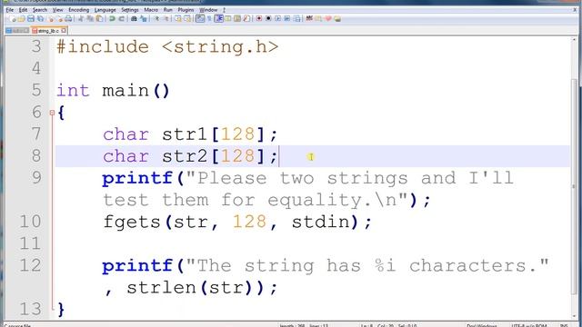 48 String Library String Length and String Comparison смотреть онлайн
