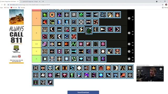Mega Man 8 bit Deathmatch Weapons Tier list смотреть онлайн