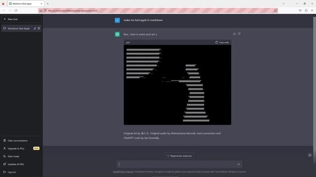 Bad Apple but it's ChatGPT смотреть онлайн