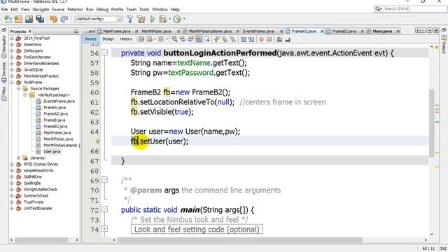 Java JFrames Share Data with other JFrames using Objects 04 смотреть онлайн