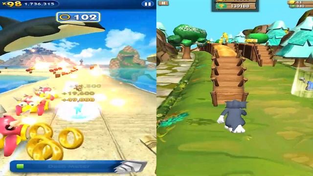 Sonic Dash vs Tom and Jerry Run - Movie Sonic vs All Bosses Zazz Eggman All Characters Unlocked смотреть онлайн