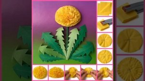 Аппликация из салфеток "Одуванчики"