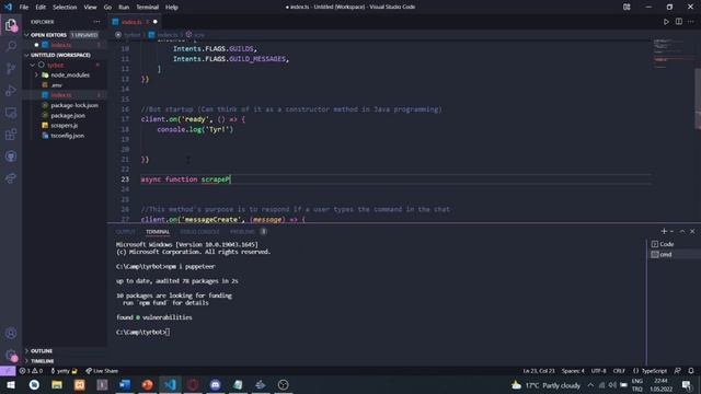 Puppeteer Library Explained in 3 Minutes And Website Scrapper Discord Bot Tutorial смотреть онлайн