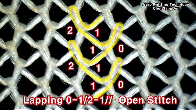 Warp knitting machine tricot fabric loop stitch structure. knitting designs Karl mayer 트리코트 경편조직 편 смотреть онлайн