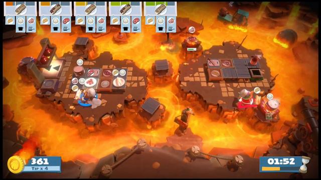 Overcooked: All You Can Eat - Overcooked - Level 5-4 3 Star 2 Player Co-op смотреть онлайн