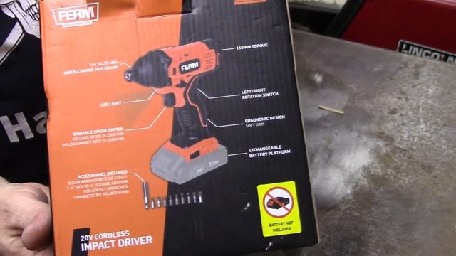 Impact driver FERM 20V CDM1165 - unboxing смотреть онлайн