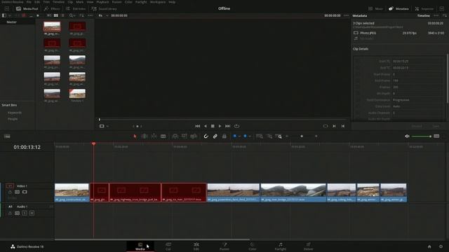 How to fix offline media in DaVinci Resolve 18 смотреть онлайн