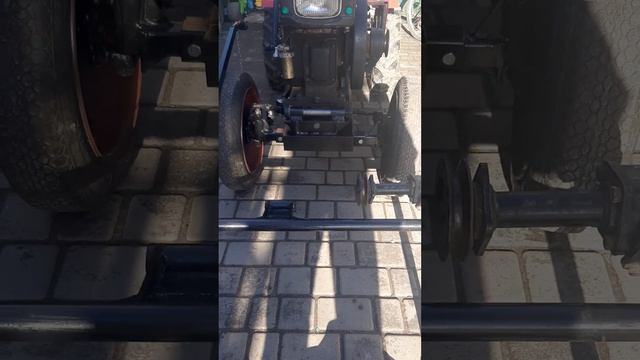Мототрактор з мотоблока. Роздвижна балка. Рухома КПП./Mini tractor from a walk-behind tractor смотреть онлайн