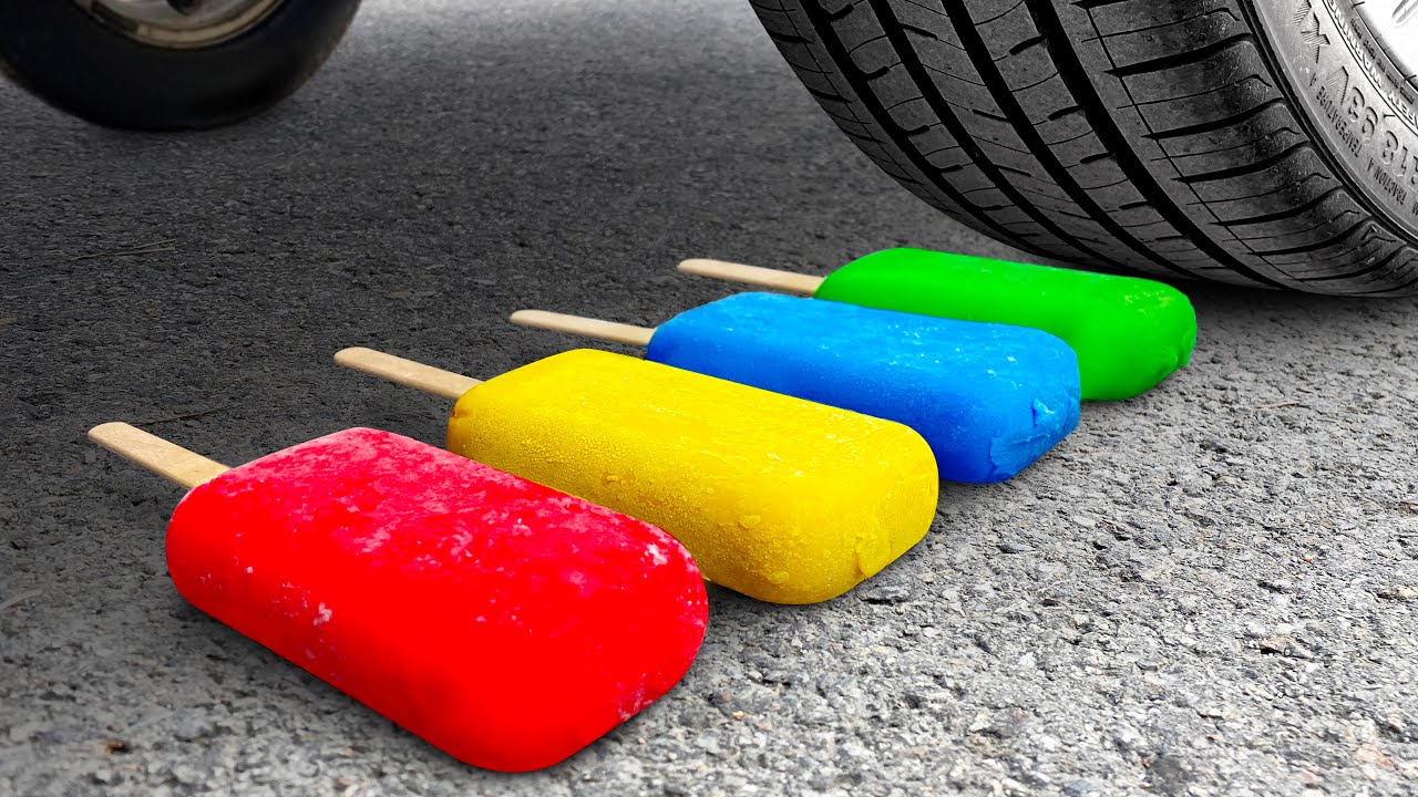 Машина Давит Предметы под Колесом АСМР МАШИНА