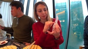 Путешествие в Японию.Вкусный ресторан суши в Токио.