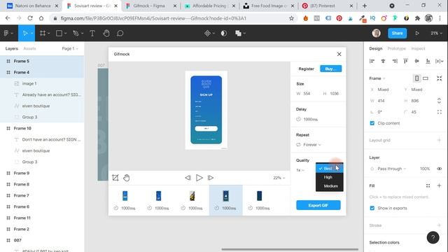 #10 Figma Plugins - Gifmock. Как создать Gif анимацию в Figma плагином Gifmock. Обзор от Sovisart. смотреть онлайн