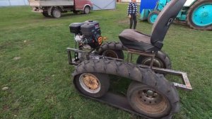 Гусеничный мини-трактор, вездеход. Резиновые гусеницы легко и просто! Crawler mini-tractor