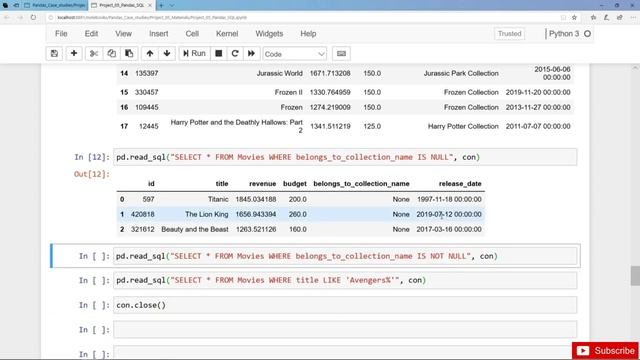 Some more SQL Queries Python Data Science Project || #anaconda #jupyterlab #python смотреть онлайн