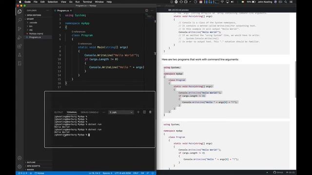CS264 Software Design - Lesson 02.03 - Interacting with DotNet C# Console Apps смотреть онлайн