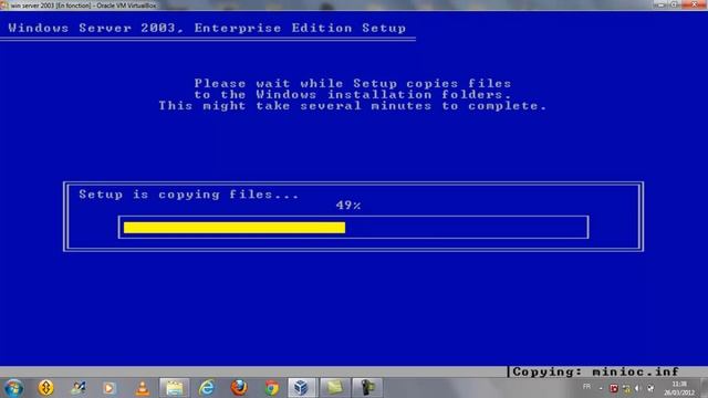 instalation windows serveur 2003 sous (Oracle VM VirtualBox) part1 смотреть онлайн