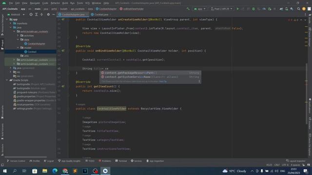 Приложение Коктейли на Java в Android Studio. Урок 07. Adapter. смотреть онлайн