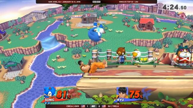 GENESIS 3 - Circa|6WX (Sonic) vs SU|Trela (Ryu) - Wii U Singles Top32 LR2 смотреть онлайн
