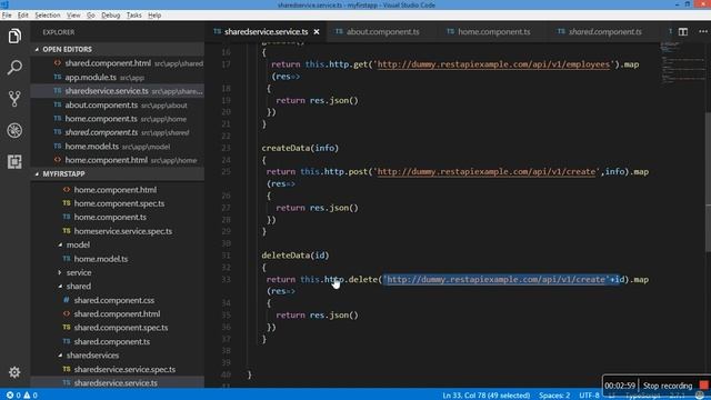 Delete record using API in Angular-5 Video Tutorial-25 | Crud video Tutorial Angular | Delete metho смотреть онлайн