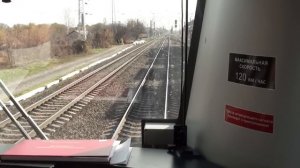 В кабине машиниста 2ЭВ120-002 Туапсе - Белора-Тихорецкая