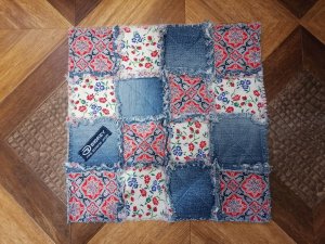 Потрепанный квилт.Как сшить сидушку своими руками.