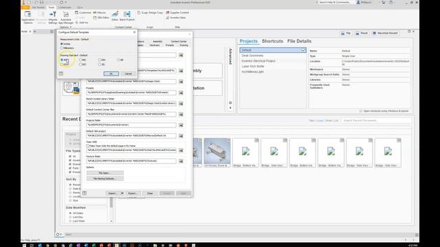 Inventor - Change Default Units