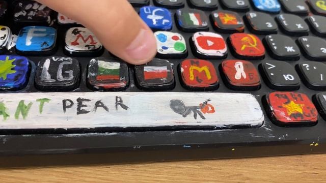 кастомная клавиатура 2 обзор #кастом #клавиатура #клавиатуры #раскраски #акрил смотреть онлайн