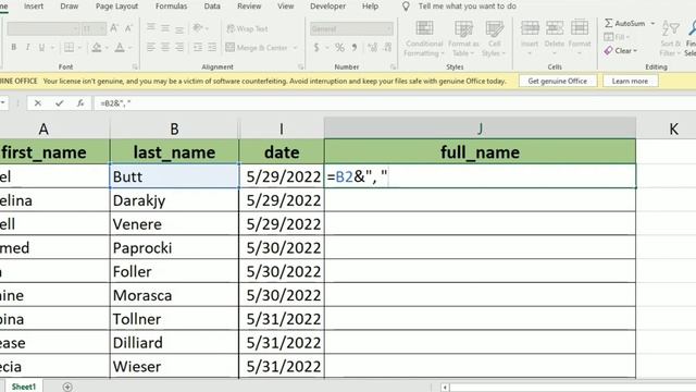 merge columns in MS Excel смотреть онлайн