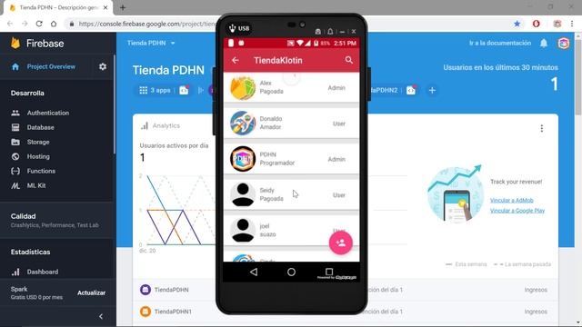 Tienda para android con kotlin Interfaz listar usuarios registrados смотреть онлайн