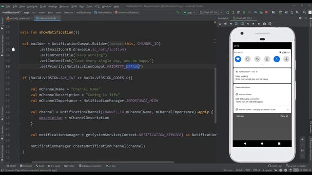Create a Notification in Kotlin смотреть онлайн