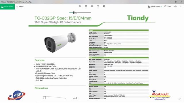 CCTV Review Tiandy TC-C32GP смотреть онлайн