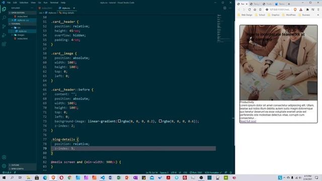 How to Create a Responsive Fancy Blog Card with HTML and CSS смотреть онлайн