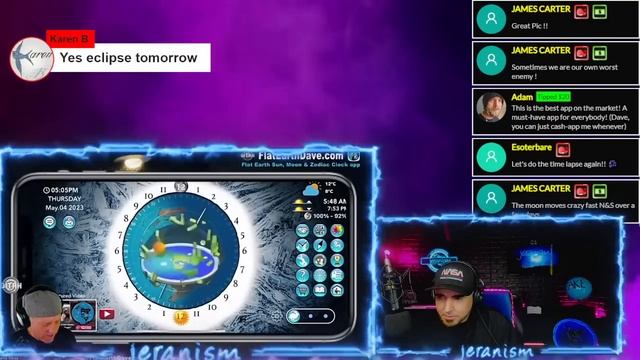 The Flat Earth | Sun, Moon & Zodiac Clock App | Features & Update Review May 2023 with David & Jera смотреть онлайн