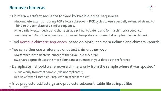8. Remove sequencing errors and chimeras смотреть онлайн